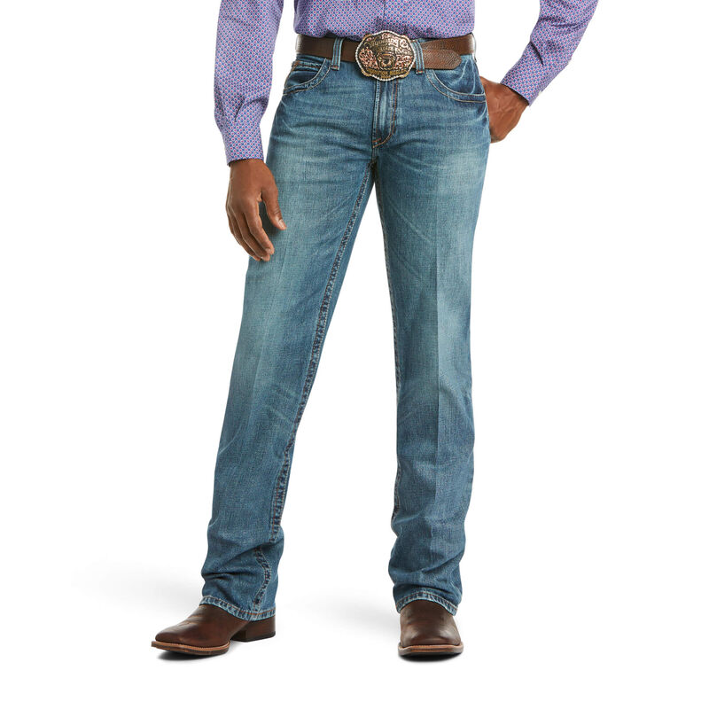 Ariat Jeans Herren - M4 Low Rise Scoundrel Boot Cut Blau ( JVDFX-5246 )